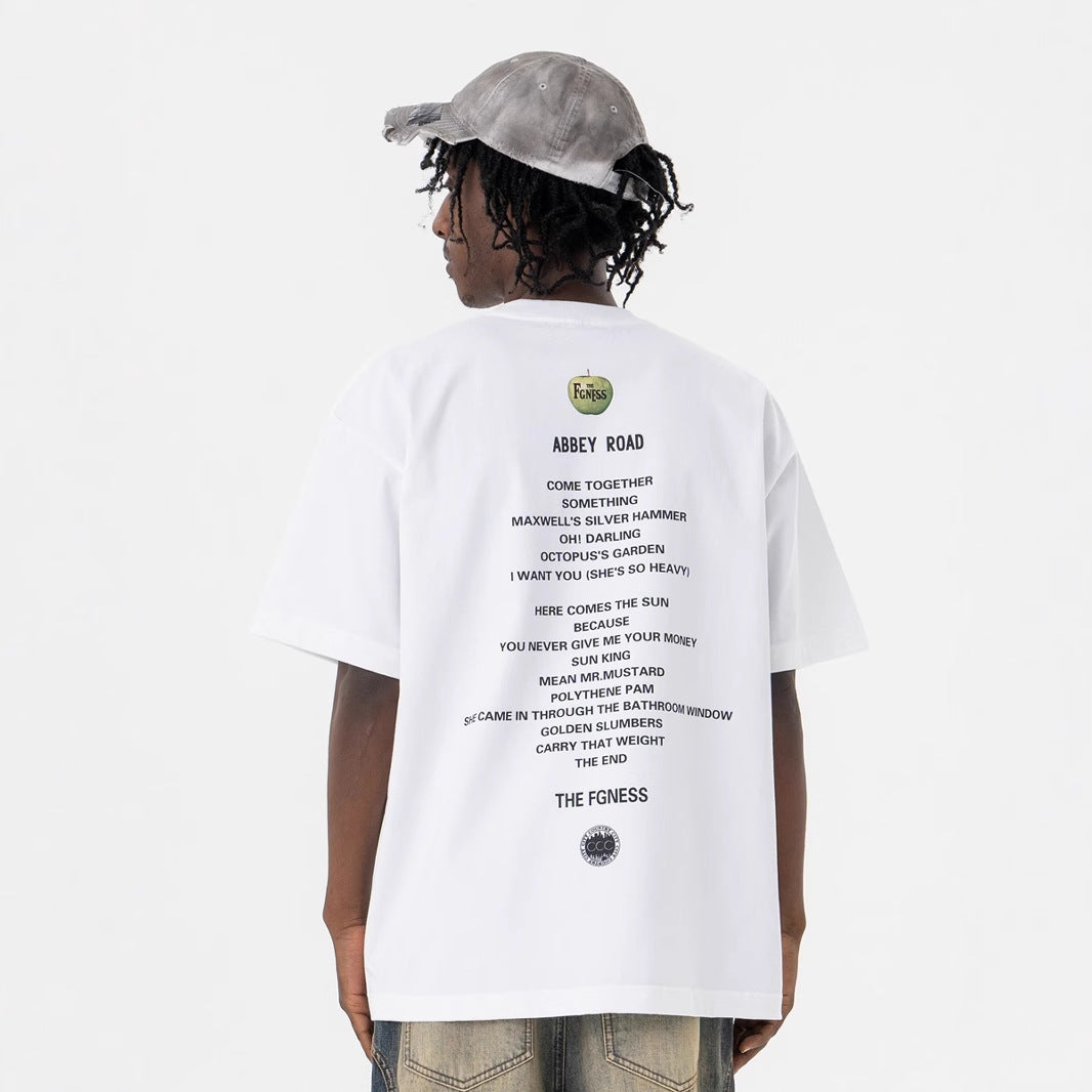 Men's Short Sleeve Rock Print T-Shirt for Men and Women - MarkoFit