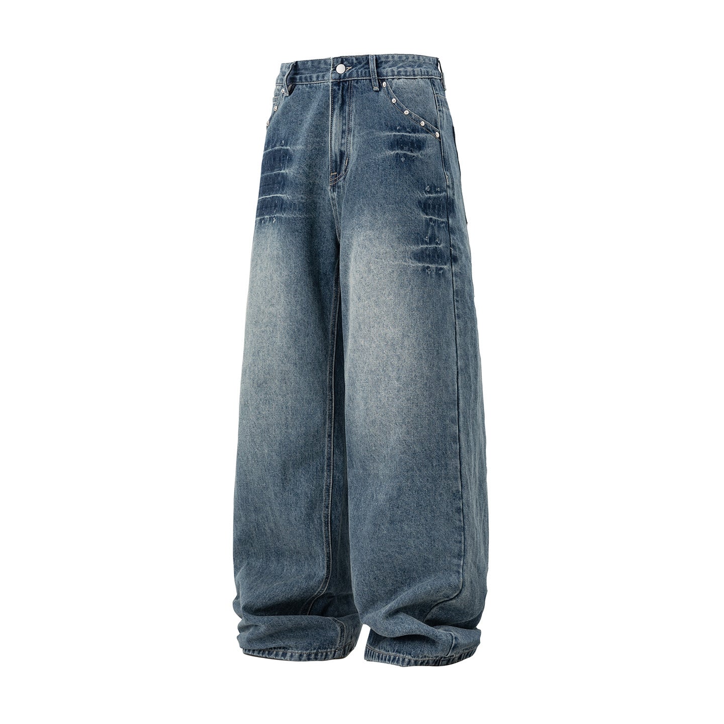 Jeans en denim délavé pour hommes - MarkoFit
