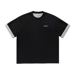 Short sleeved letter embroidered T-shirt for men - MarkoFit