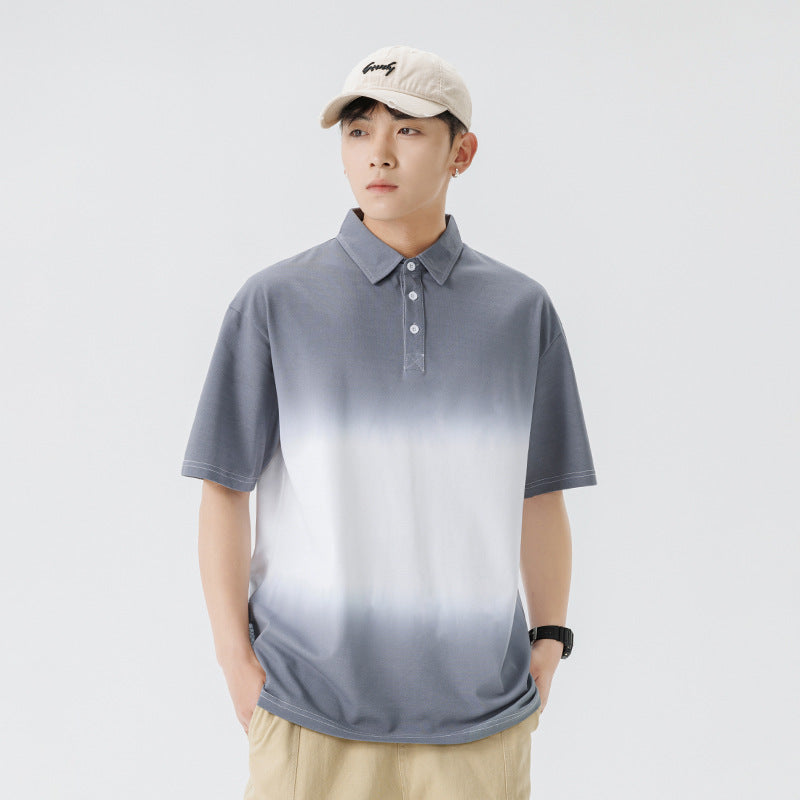 Polo à manches courtes dégradé pour homme en été - MarkoFit