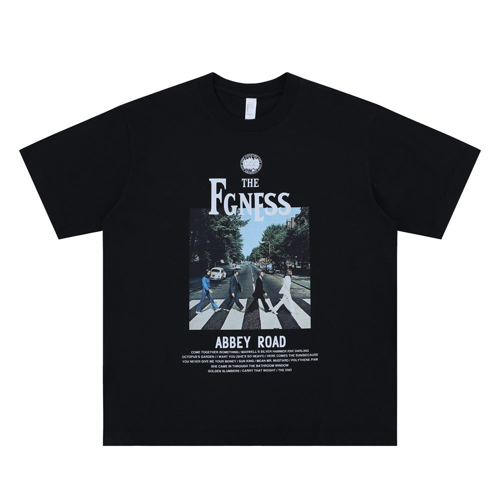 Men's Short Sleeve Rock Print T-Shirt for Men and Women - MarkoFit