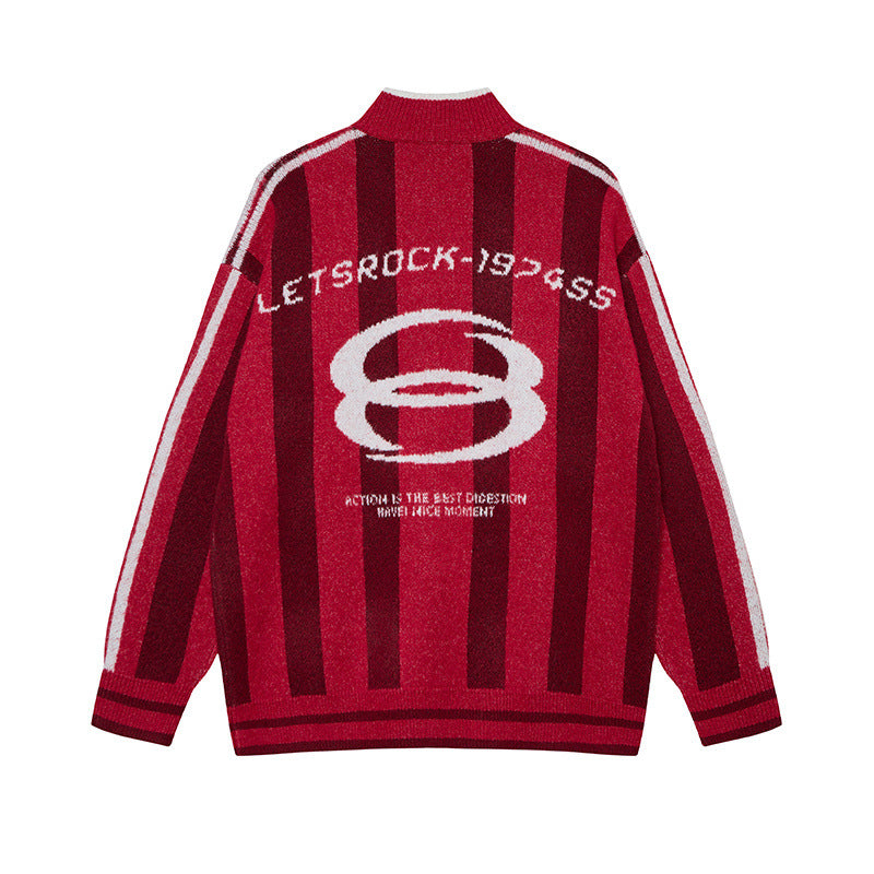 Pull à rayures et col montant pour homme - MarkoFit