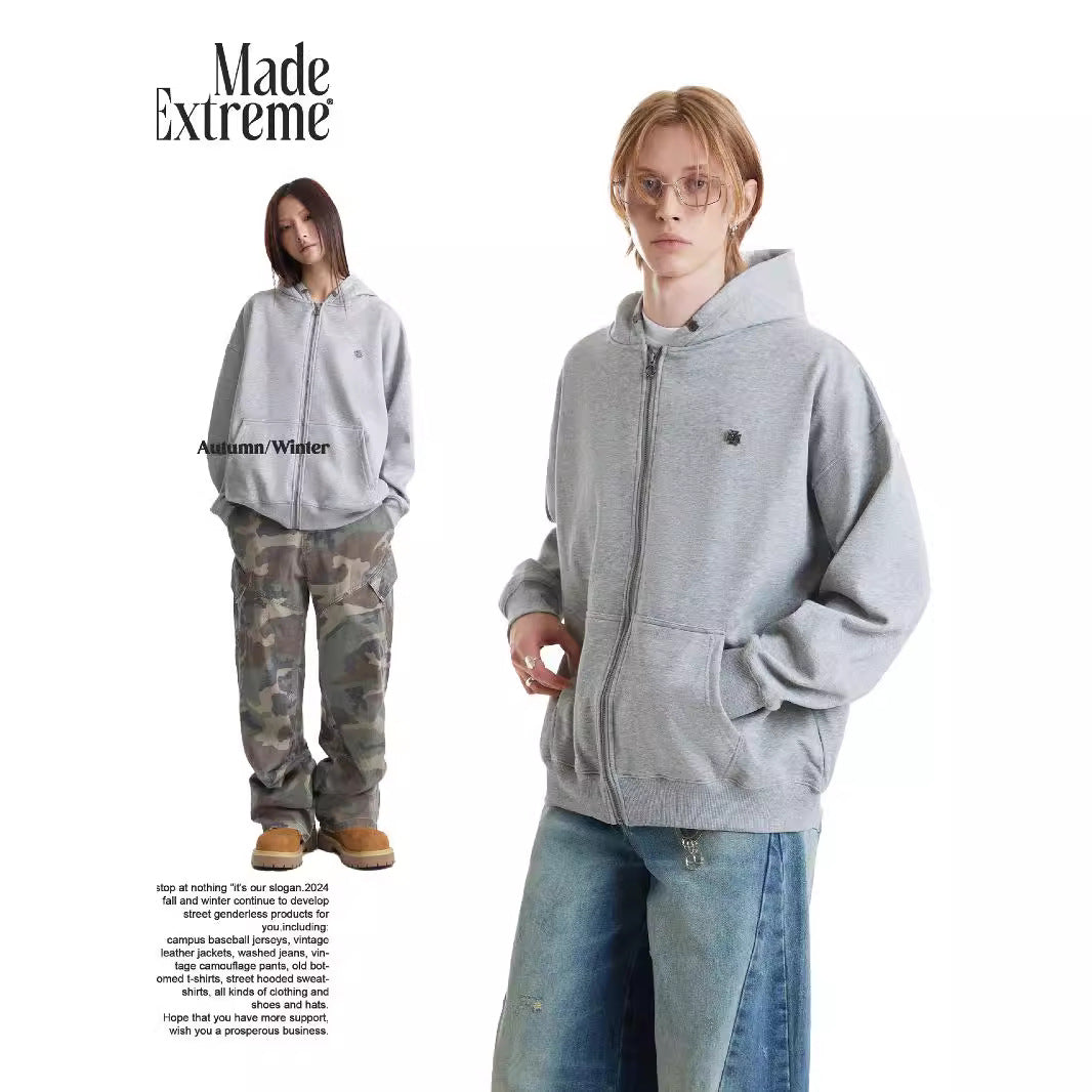 Hooded Unisex Open Cardigan Sweatshirt Jacket for Men and Women - MarkoFit