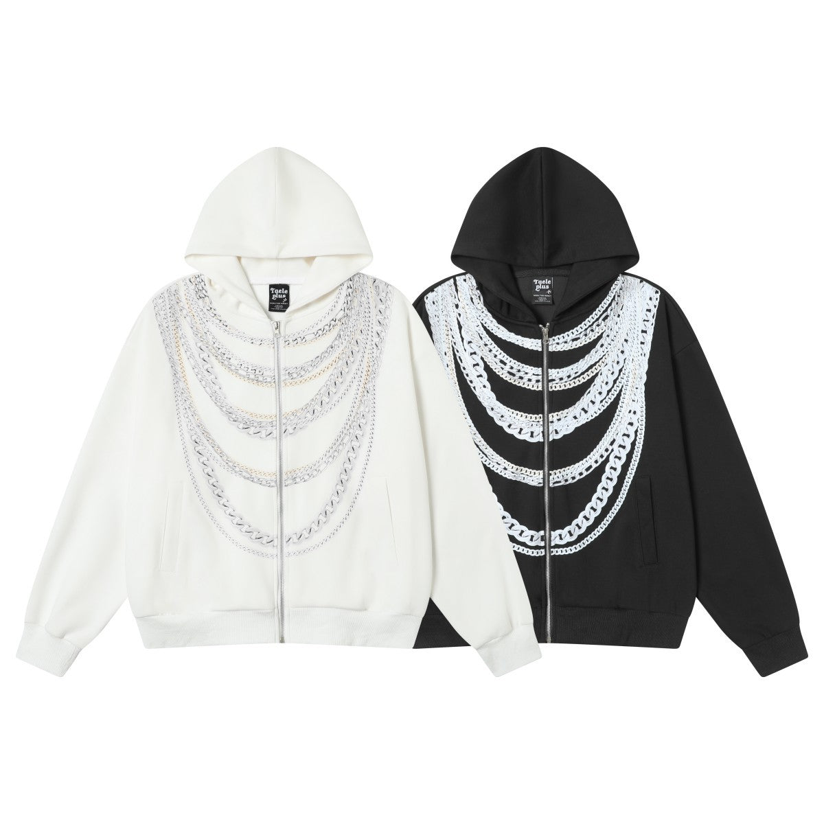 Printed cardigan zipper sweatshirt for men - MarkoFit