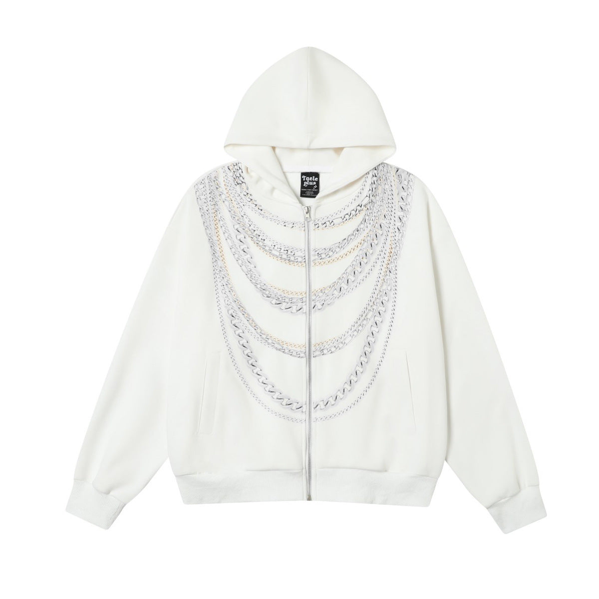 Printed cardigan zipper sweatshirt for men - MarkoFit