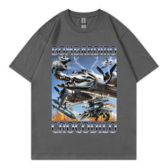 Women's Men T Shirt Bombardiro Crocodilo Plane Bomber Funny - MarkoFit