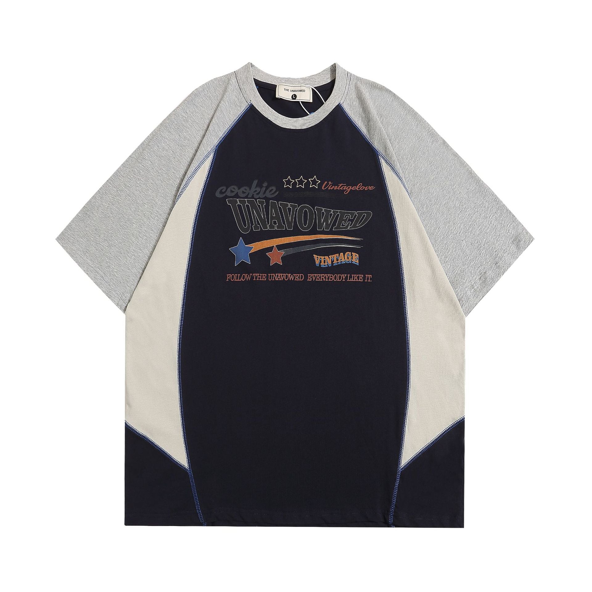 T-shirt de sport color block rétro à manches courtes pour homme - MarkoFit