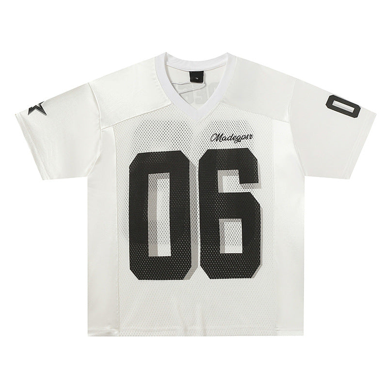 T-shirt à manches courtes et col en V pour hommes et femmes, respirant - MarkoFit