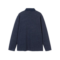 Long Sleeve Polo Shirt Unisex Relaxed Loose Fit Turn-down Collar Base - MarkoFit