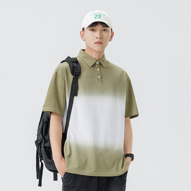 Polo à manches courtes dégradé pour homme en été - MarkoFit
