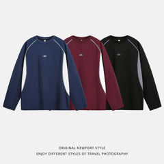 Embroidered loose long sleeved T-shirt for men - MarkoFit