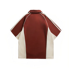 Polo à manches courtes et manches mi-longues à blocs de couleur pour hommes et femmes - MarkoFit