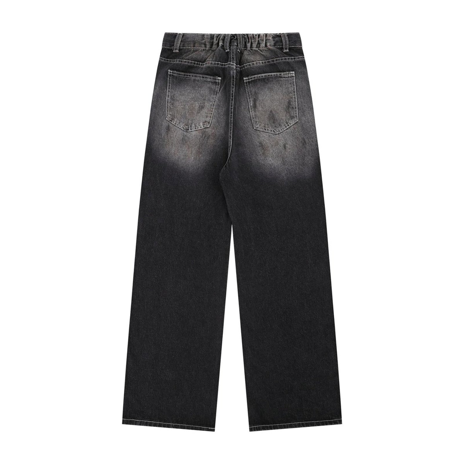 Washed Straight Jeans Men Loose Slimming Design Trousers - MarkoFit