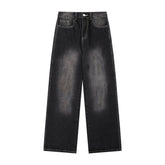 Washed Straight Jeans Men Loose Slimming Design Trousers - MarkoFit
