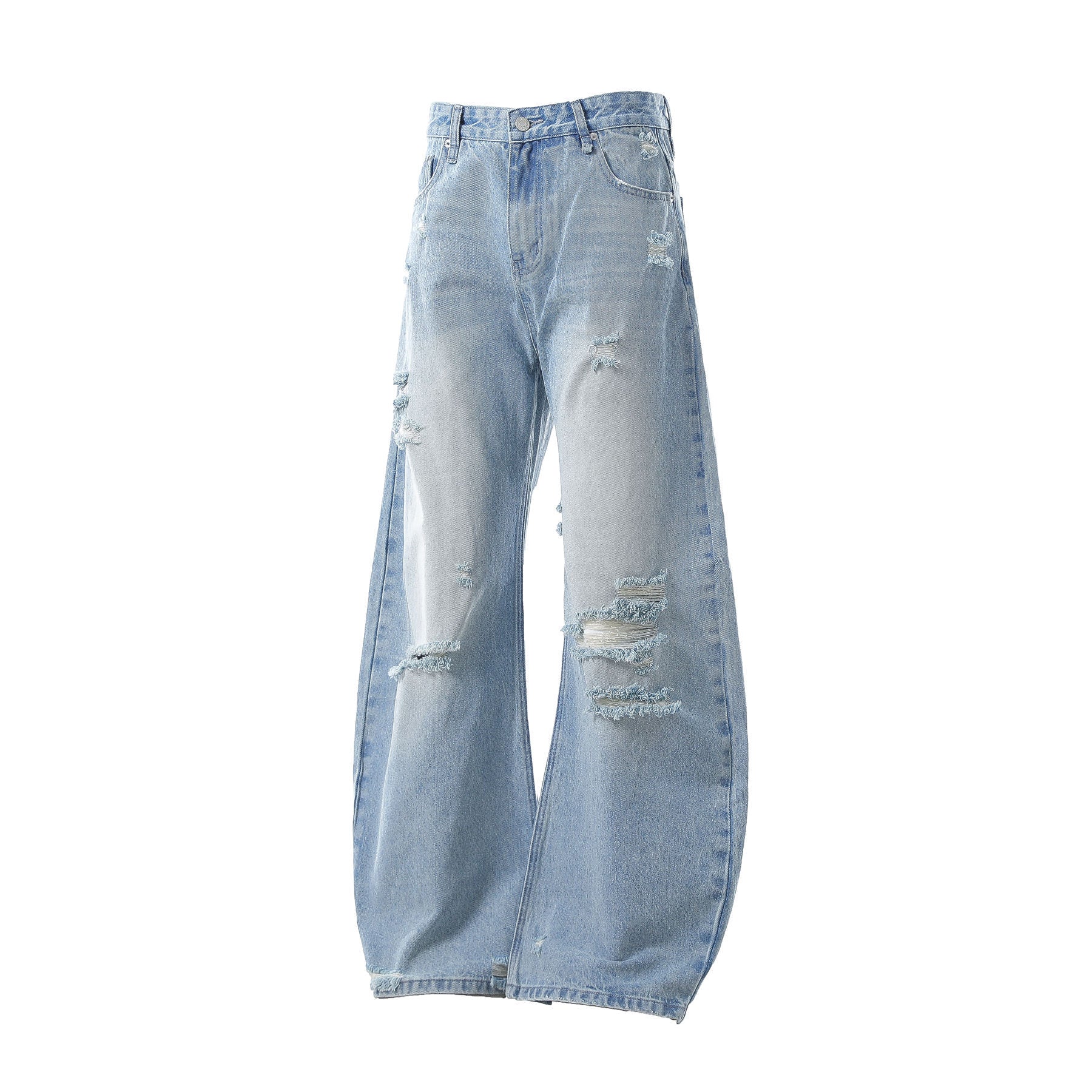 Jean slim délavé bleu premium à effet vieilli pour homme - MarkoFit