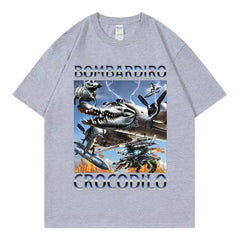 Women's Men T Shirt Bombardiro Crocodilo Plane Bomber Funny - MarkoFit