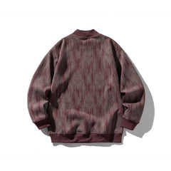 Dyeing Color-blocked Loose Long Sleeve Mock Neck Sweatshirt Men - MarkoFit