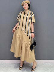 Korean Fashion Shirt Dress For Women Office Lady Loose Elegant Chic Vestido Clothes Robe
