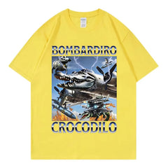 Women's Men T Shirt Bombardiro Crocodilo Plane Bomber Funny - MarkoFit