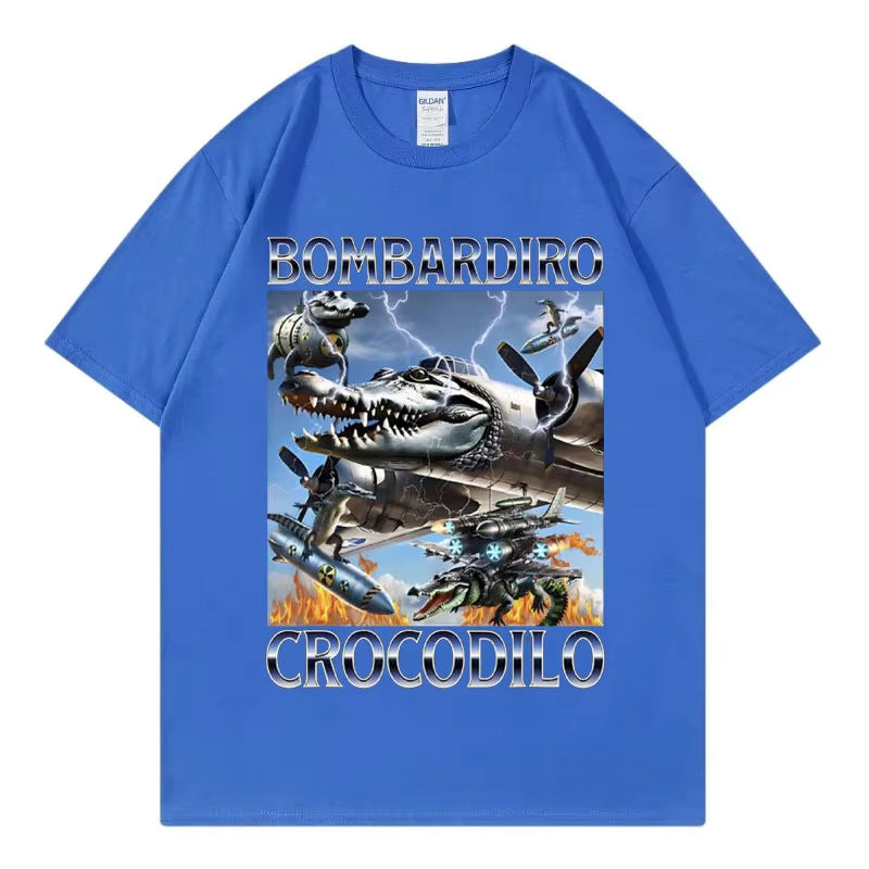 Women's Men T Shirt Bombardiro Crocodilo Plane Bomber Funny - MarkoFit