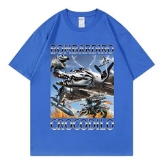 Women's Men T Shirt Bombardiro Crocodilo Plane Bomber Funny - MarkoFit