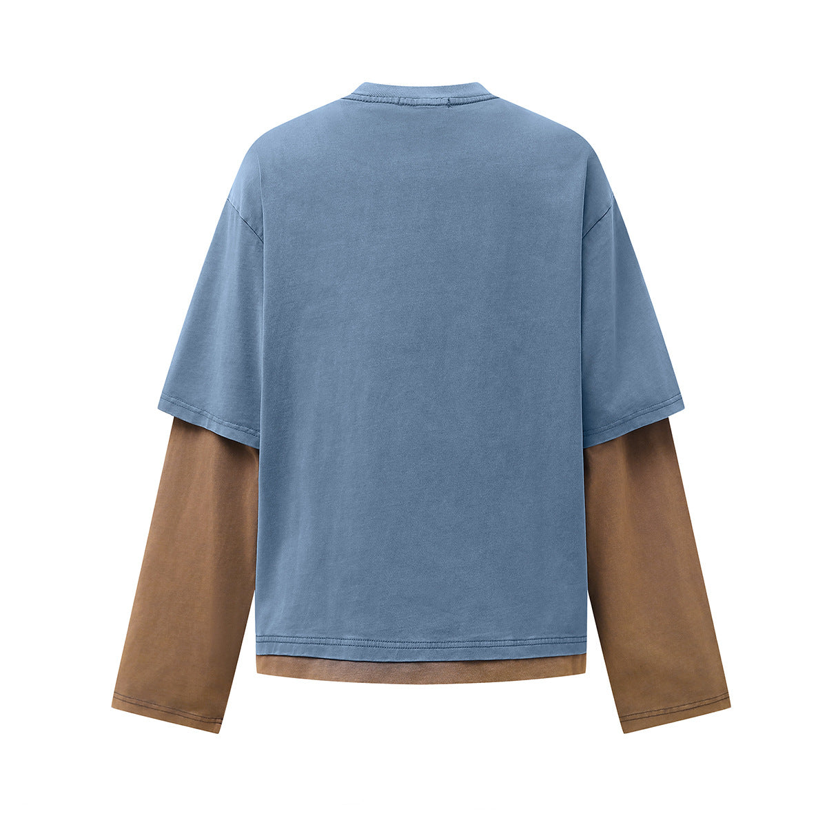 T-shirt deux pièces à manches longues pour homme, avec blocs de couleur - MarkoFit