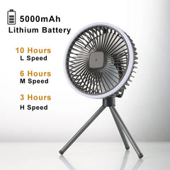 USB Rechargeable Wireless Ceiling Electric Fan With LED light For Home
