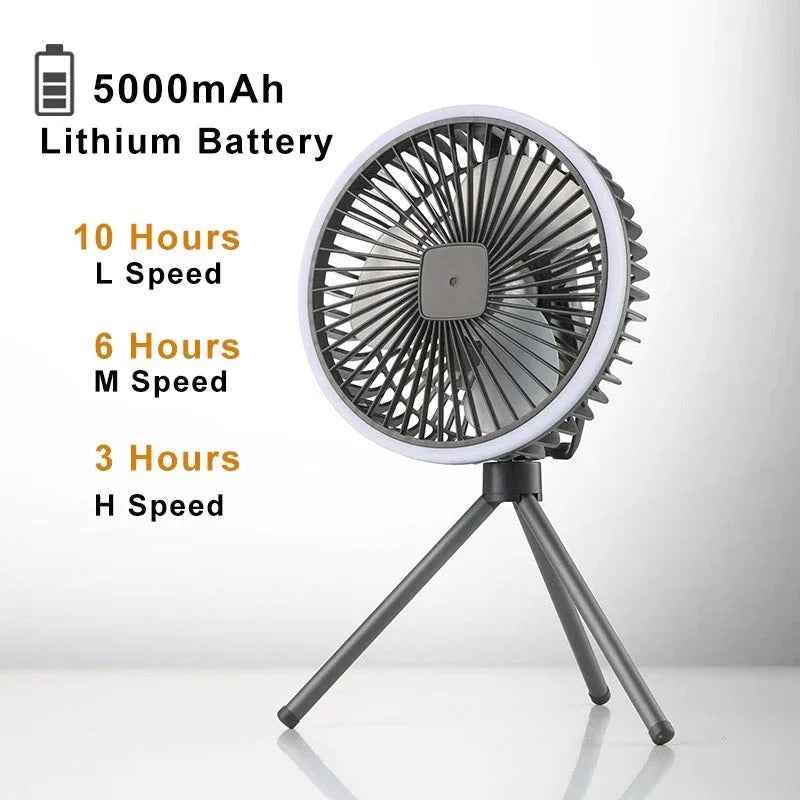 USB Rechargeable Wireless Ceiling Electric Fan With LED light For Home - MarkoFit