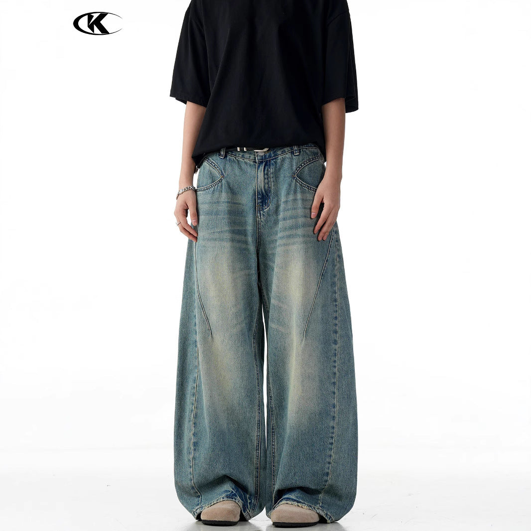 Jeans for Men and Women Loose Fit Casual Wide Leg Pants - MarkoFit