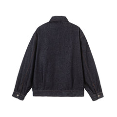 Veste en jean à col rabattu pour homme, style workwear ample, veste tendance - MarkoFit