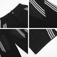 Striped Skinny Jean Loose Floor-Length Trousers - MarkoFit