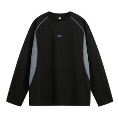 Embroidered loose long sleeved T-shirt for men - MarkoFit