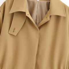 Waist lapel short jacket for women's autumn