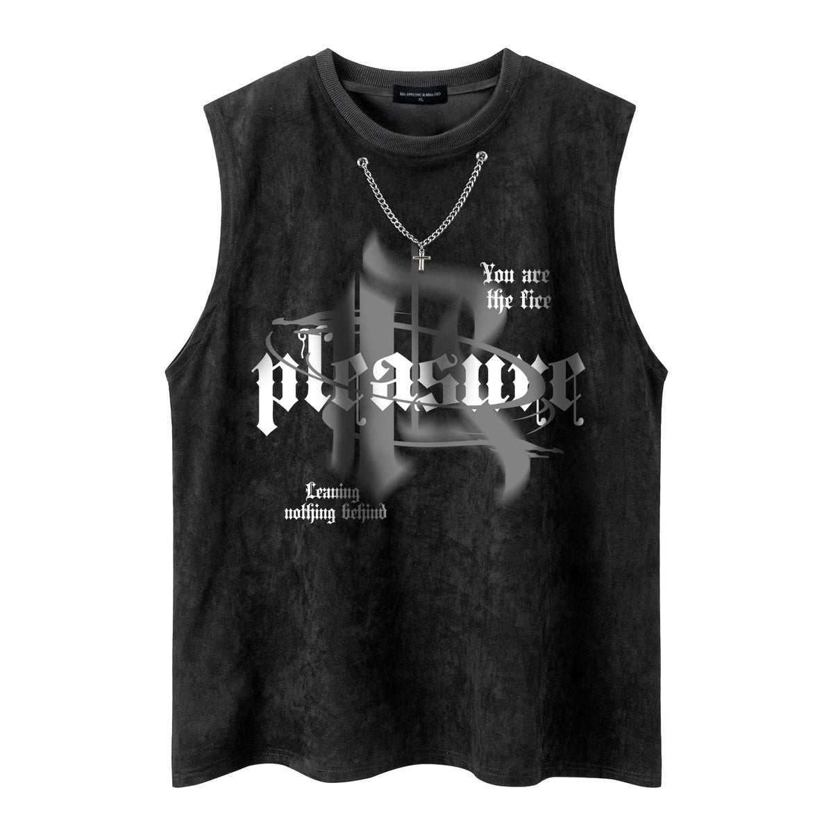 Letter chain simple loose T-shirt for men and women - MarkoFit