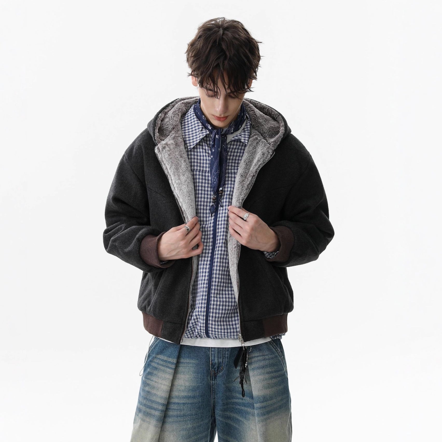 Zipper hooded sweatshirt for men - MarkoFit