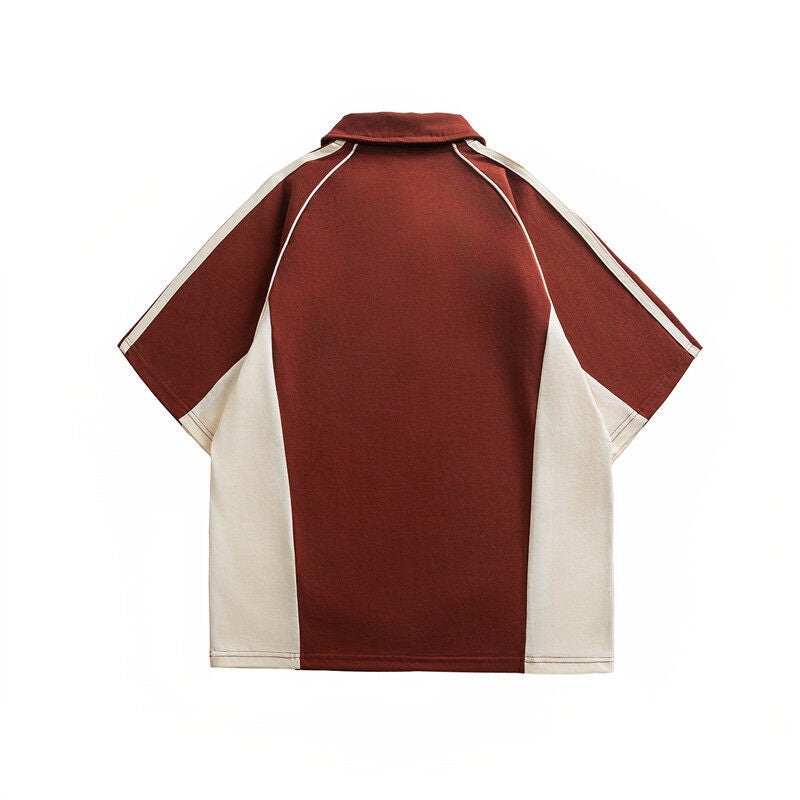 Polo à manches courtes et manches mi-longues à blocs de couleur pour hommes et femmes - MarkoFit