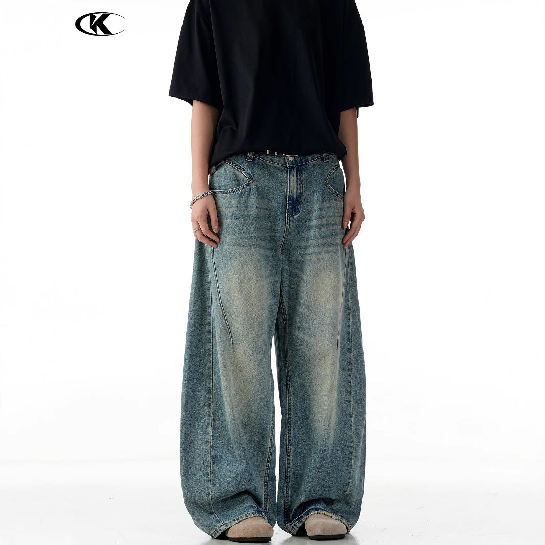 Jeans for Men and Women Loose Fit Casual Wide Leg Pants - MarkoFit