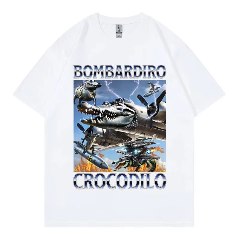 Women's Men T Shirt Bombardiro Crocodilo Plane Bomber Funny - MarkoFit