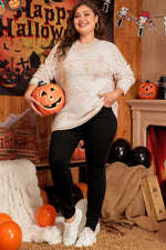 Apricot Plus Size Western Aztec Print Loose Sweater - MarkoFit