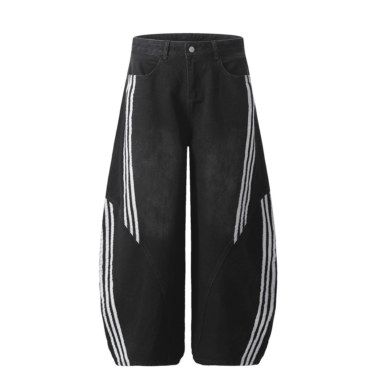 Striped Skinny Jean Loose Floor-Length Trousers - MarkoFit