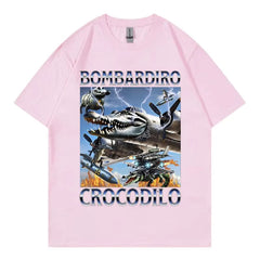 Women's Men T Shirt Bombardiro Crocodilo Plane Bomber Funny - MarkoFit