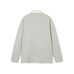 Long Sleeve Polo Shirt Unisex Relaxed Loose Fit Turn-down Collar Base - MarkoFit