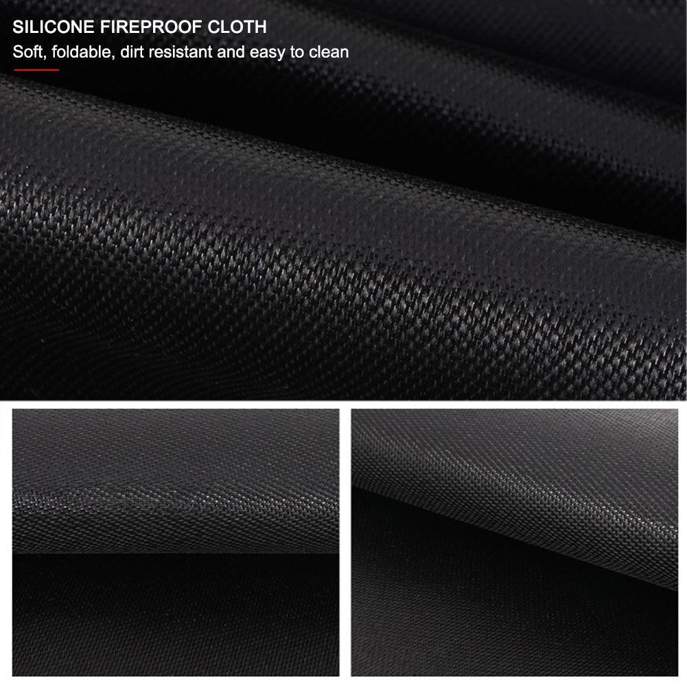 Outdoor camping silicone fireproof cloth picnic barbecue insulation pad flame retardant cloth high temperature fire blanket fiberglass cloth