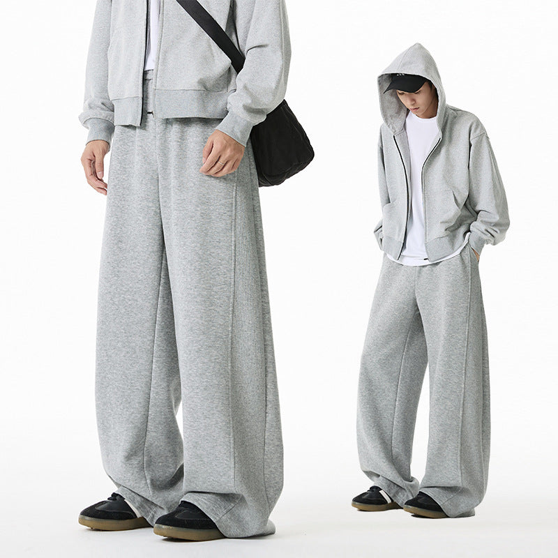 Side panel straight leg casual pants for men - MarkoFit