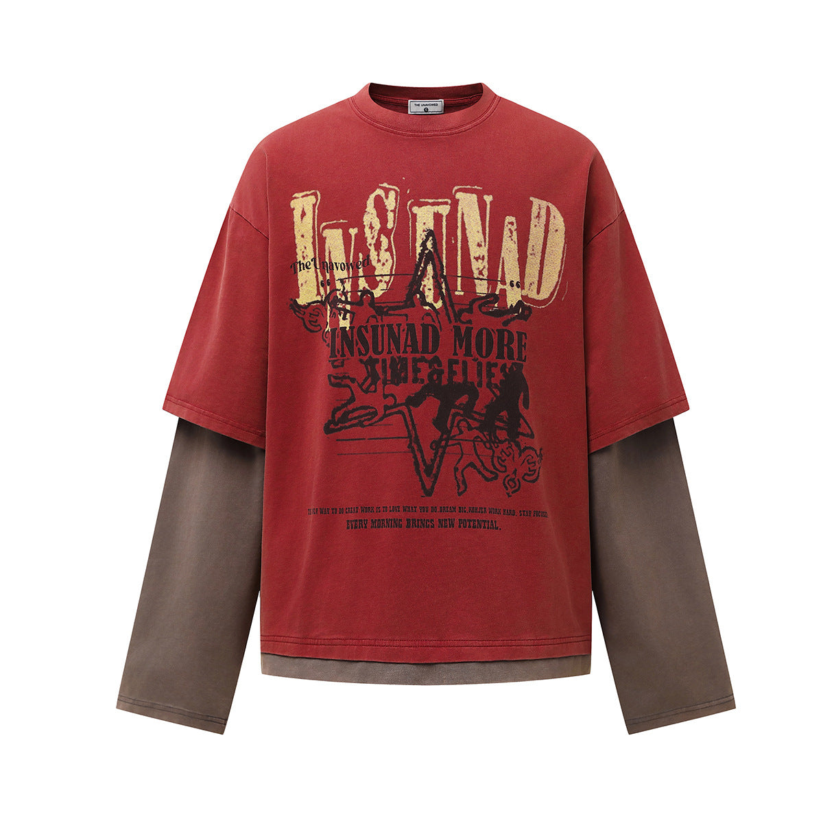 T-shirt deux pièces à manches longues pour homme, avec blocs de couleur - MarkoFit