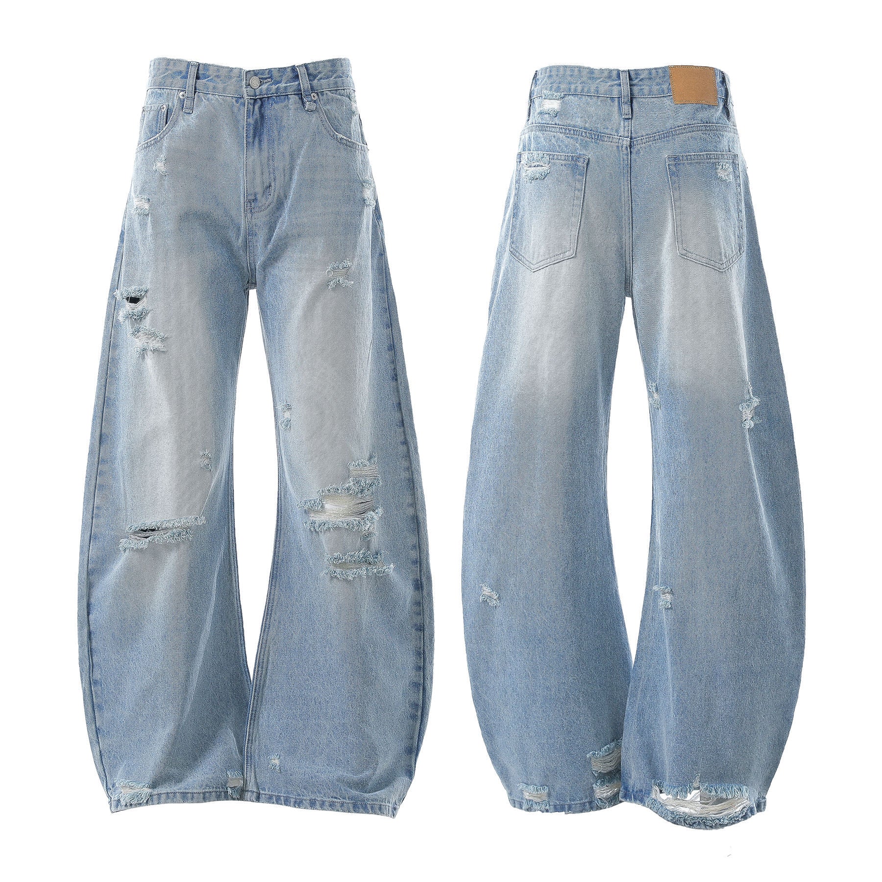 Jean slim délavé bleu premium à effet vieilli pour homme - MarkoFit