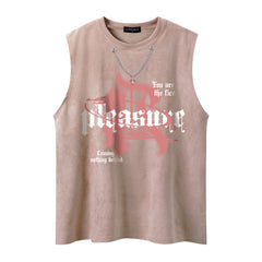 Letter chain simple loose T-shirt for men and women - MarkoFit