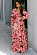 Wild Lotus Ruffle Tiered Maxi Dress - MarkoFit