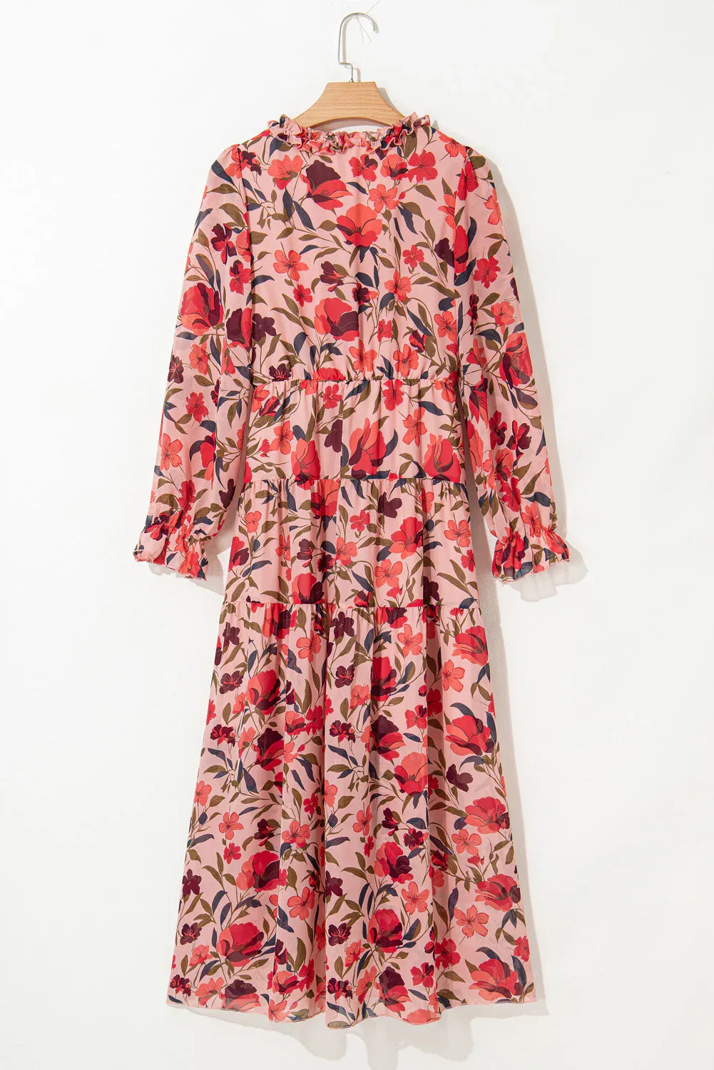 Wild Lotus Ruffle Tiered Maxi Dress - MarkoFit