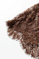 Red Sandalwood Floral Patchwork Short Sleeve T Shirt Loose Maxi Dress - MarkoFit